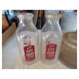 Kerosene Jar/Milk Bottles/ Copper themed Decor