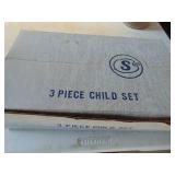3 Piece Childrens set of Dishes - NIB - Firestone Advertising