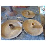 8 Vintage Metal Candle holders