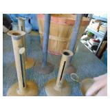 8 Vintage Metal Candle holders