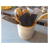 Crock Full of Kitchen Utensils