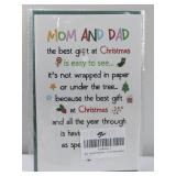 FACTORY SEALED - MEIXIAOVISNB58 Heartwarming Christmas Greeting Card for Parents  Mom and Dad Design with Festive Elements & Green Envelope