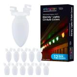 (UNUSED) Enbrighten Eternity Permanent Outdoor Lights C9 Bulb Covers, 12 Bulbs, Not for Standalone Use, 50ft or 100ft Eternity Lights Needed, 83764