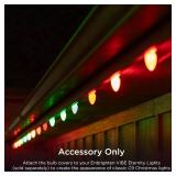 (UNUSED) Enbrighten Eternity Permanent Outdoor Lights C9 Bulb Covers, 12 Bulbs, Not for Standalone Use, 50ft or 100ft Eternity Lights Needed, 83764