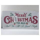 FACTORY SEALED - Christmas Door Sign Decor, Merry Christmas To All And To All A Good Night, Winter Seasonal Christmas Wall Art Hanging Wooden Sign Merry Xmas Holiday Decorations for Home Outside Indoo
