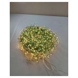 (UNUSED) Warm White LED Bundle of String Lights with Green Wire, Unknown Length or Quantity of Lights