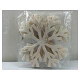 FACTORY SEALED - DeKulture Needle Felted Snowflake Christmas Ornaments (Set of 2) - Handmade Wool Felt, Xmas Tree Decoration