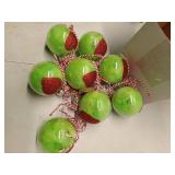 Green Feather-Filled Christmas Ornament Garland