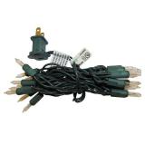 Holiday Pride 35 Clear Mini Lights Green Wire - 35 Count Warm White Christmas Lights - Mini Christmas Tree Lights - UL Listed - Indoor - Static and Blinking Modes - Connectable