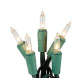 Holiday Pride 35 Clear Mini Lights Green Wire - 35 Count Warm White Christmas Lights - Mini Christmas Tree Lights - UL Listed - Indoor - Static and Blinking Modes - Connectable
