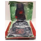 Vintage Classic Skull Cap Embroidery Beanie Fasion Hat Cuffed Winter Hat Knit Comes with Warm Gloves Gifts for Men Women Fans