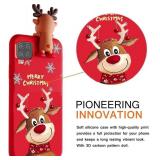 FACTORY SEALED - Yzniyzce Christmas Case for Samsung Galaxy S23+ Plus 5G, Silicone Red Cover with 3D Deer Doll Patterns Design Shockproof Soft Bumper Cartoon Cute Xmas Present Cover for Samsung S23+ P