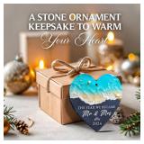 APPEARS NEW - 4 Stone Wedding Ornament 2024 Mr and Mrs Decorations Gifts, Engaged Anniversary Newlywed Just Married Gift for Bridal Shower Him Her Girlfriend Boyfriend Husband Wife Bride to Be Fiance 