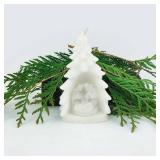 APPEARS NEW - Nativity Scene Easter Candle - Religious Candles Design - Prayer Candle for Decoration & Table Centerpiece - Traditional Christian Candles for Easter Mantel Decorations