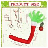 APPEARS NEW - Christmas Elf Body Tree Decoration - Furry Green Elf Arm Hanging Ornament for Winter Party Supplies, Xmas Holiday Indoor Home Decor