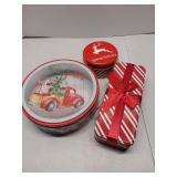 Set of 3 tins. Few dents and a scratch