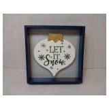 Let It Snow Christmas Ornament Wall Art