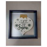 Let It Snow Christmas Ornament Wall Art