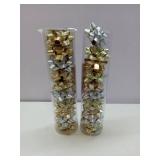 APPEARS NEW - Metallic Gift Bow Set in Clear Display Tube (10 Count) 2 Pack