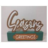 APPEARS NEW - Decorative Greetings Sign with Stand (9.5x8")