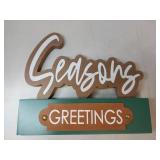 APPEARS NEW - Decorative Greetings Sign with Stand (9.5x8")