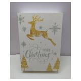 APPEARS NEW - Elegant Gold Reindeer Christmas Holiday Wall Decor (9x6.5")