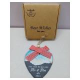 APPEARS NEW - 2024 Mr & Mrs Wedding Christmas Ornament