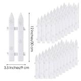 FACTORY SEALED - NEW MCEAST 24 Pieces Christmas Tree Fences White Picket Fence Border 4.6 x 12 Inches Mini Plastic Decorative Fences Christmas Tree Barrier for Dogs Kids Home Wedding Fairy Garden Part
