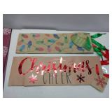 APPEARS NEW - Holiday Gift Wrapping Set and Ribbons, 6 gift bags and 2 ribbons.
