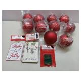 APPEARS NEW - Holiday Style Christmas Ornament Set with Hangers