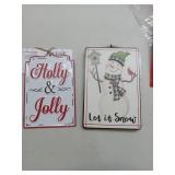 APPEARS NEW - Holiday Style Christmas Ornament Set with Hangers