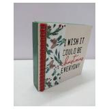 APPEARS NEW - Holiday Style Christmas Decorative Box Sign