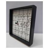 Merry and Bright Holiday Wall Decor. 6x6