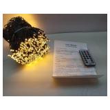 APPEARS NEW - XURISEN Christmas Lights, 236FT 600 LED Color Changing String Fairy Light Waterproof Plug-in Tree Lighting with 11 Modes for Outside Party Xmas Weddings Decor