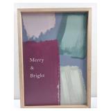 APPEARS NEW - Merry & Bright Holiday Wall Art