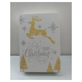 Elegant Gold Reindeer Christmas Wall Deco