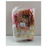 FACTORY SEALED - 20 Inches Monogrammed Christmas Stockings with Letters Red Velvet with White Super Soft Plush Cuff Stockings Christmas Cards with Envelopes Gold Rhinestone A-Z Letter for Xmas Tree Fi