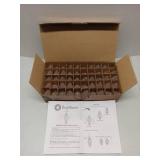 APPEARS NEW - 50 Pack C7 Led Replacement Christmas Light Bulb, C7 Shatterproof Led Bulbs for Christmas String Lights, E12 Candelabra Base, Commercial Grade Dimmable Holiday Bulbs, Warm White