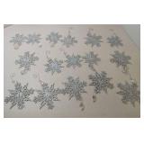APPEARS NEW - Christmas Tree Ornament Snowflake Snowflake Ornament Drop (16 Snowflakes Included)