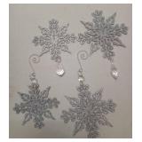 APPEARS NEW - Christmas Tree Ornament Snowflake Snowflake Ornament Drop (16 Snowflakes Included)