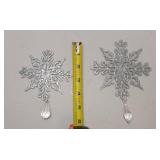 APPEARS NEW - Christmas Tree Ornament Snowflake Snowflake Ornament Drop (16 Snowflakes Included)