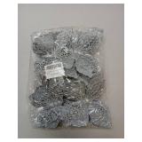 15 PCS Glitter Christmas Tree Butterfly Ornaments, Hollow Butterfly Christmas Decorations with Clips, Artificial Butterfly Ornaments Decoration for Christmas Tree, DIY Xmas Wreath Decor - Silver