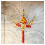 APPEARS NEW - LOONELO Vietnamese New Year Hanging Ornament with Tassel, Asian Lunar New Year Pendant for 2025 Táº¿t Viá»t NAM DÃ©cor, Red and Gold Lucky Prosperity Charms Hanging Decorations 