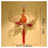 APPEARS NEW - LOONELO Vietnamese New Year Hanging Ornament with Tassel, Asian Lunar New Year Pendant for 2025 Táº¿t Viá»t NAM DÃ©cor, Red and Gold Lucky Prosperity Charms Hanging Decorations 