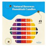 APPEARS NEW - Hanukkah Bundle: Natural Multi-Color Candles, Mini Traditional Menorah & 3 Hanukkah Cookie Cutters. See Photos.