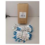 APPEARS NEW - Brite Star 100 Count Mini String Christmas Lights, Teal - 22 feet Indoor/Outdoor Christmas Tree Lights with White Wire