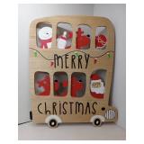 APPEARS NEW - Paris Loft Wooden Christmas Bus Display Decoration
