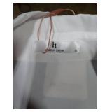 HOTOUCH Women White Button Down Dress Shirt Business Casual 3/4 Sleeve White Classic V Neck Dress Blouses XL