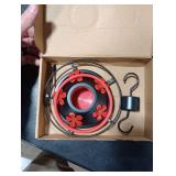 Geelin Hummingbird Feeder Base Replacement Parts Set Hummingbird Feeder Accessories Include Plastic Bottom, Moat Hook, Metal Top, Brush, Replacement Seal Ring, Black