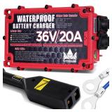 CRAFTSMAN GOLF 36 Volt Golf Cart Battery Charger for EZGO 20 Amp Golf Cart Onboard Charger with D-Shape Plug and Rapid Charge Cable